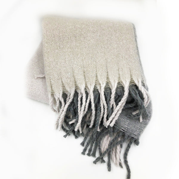 Fuzzy Throw Blanket - Grey Tones