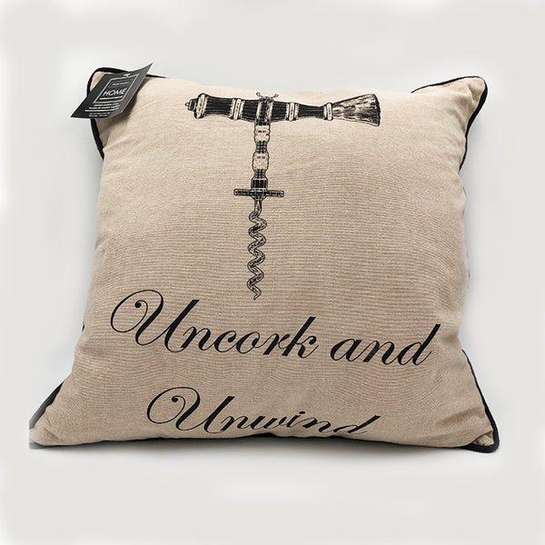 'Uncork and Unwind' Pillow