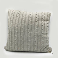 Grey Knitted Pillow