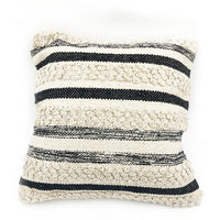 Black and Ivory Patterned Cushion II